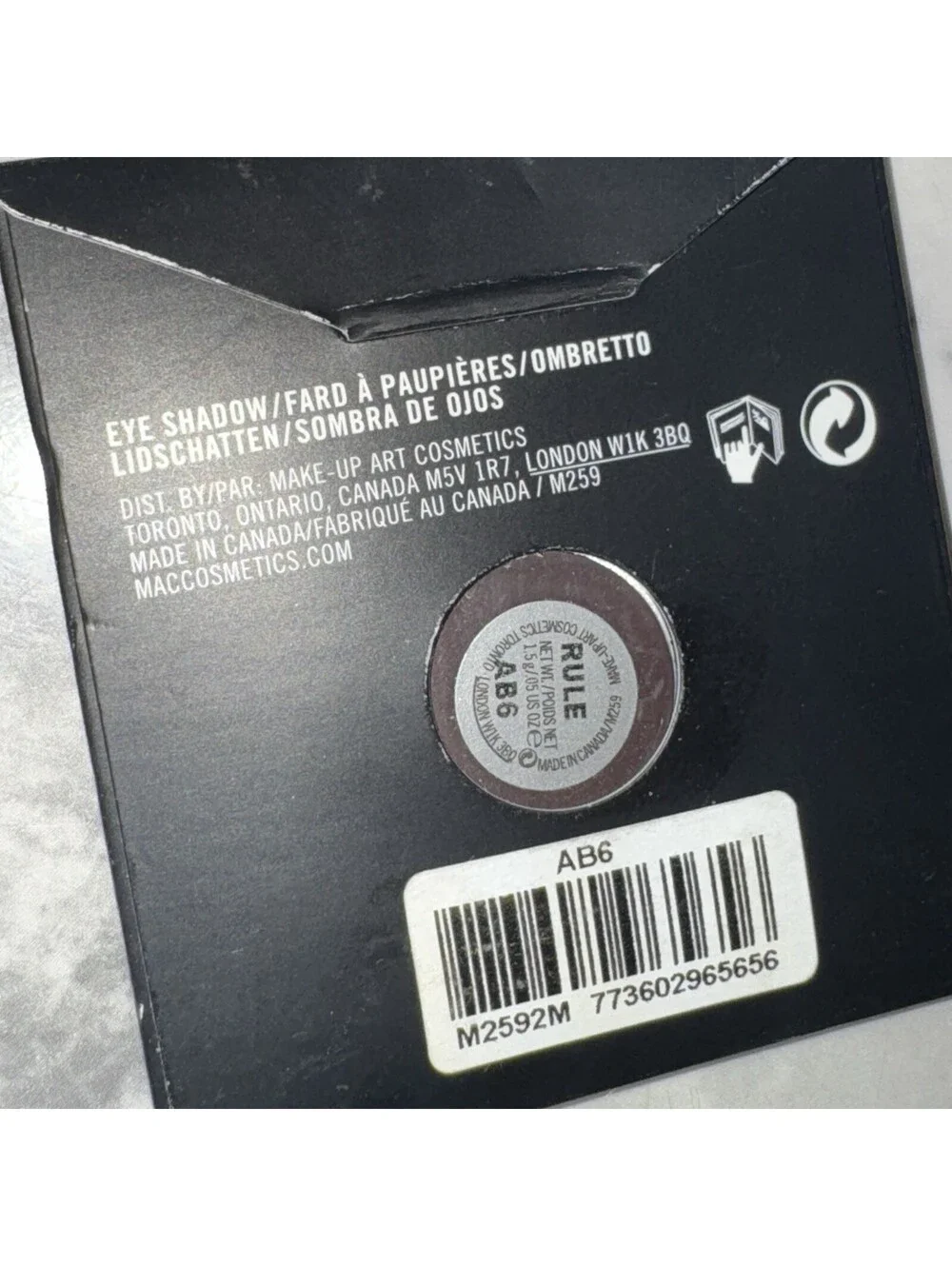 New MAC Matte Eye Shadow Pro Palette Refill Pan Rule Pod Eyeshadow .05 Oz